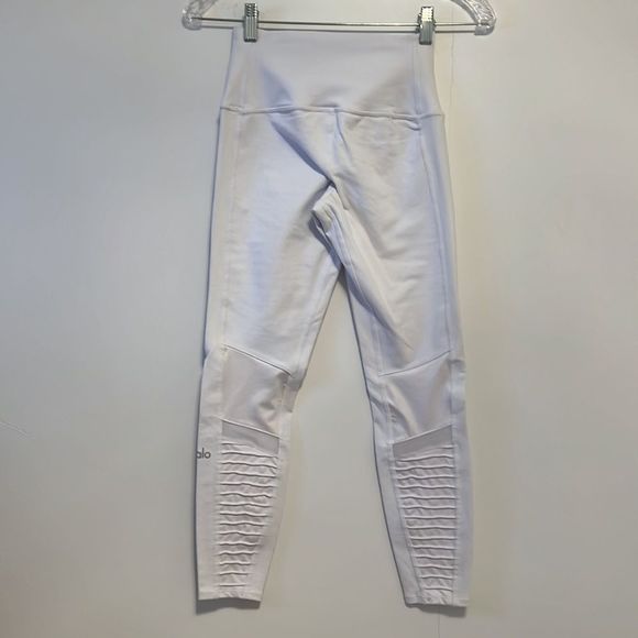 Alo Yoga white Moto leggings - Picture 5 of 6